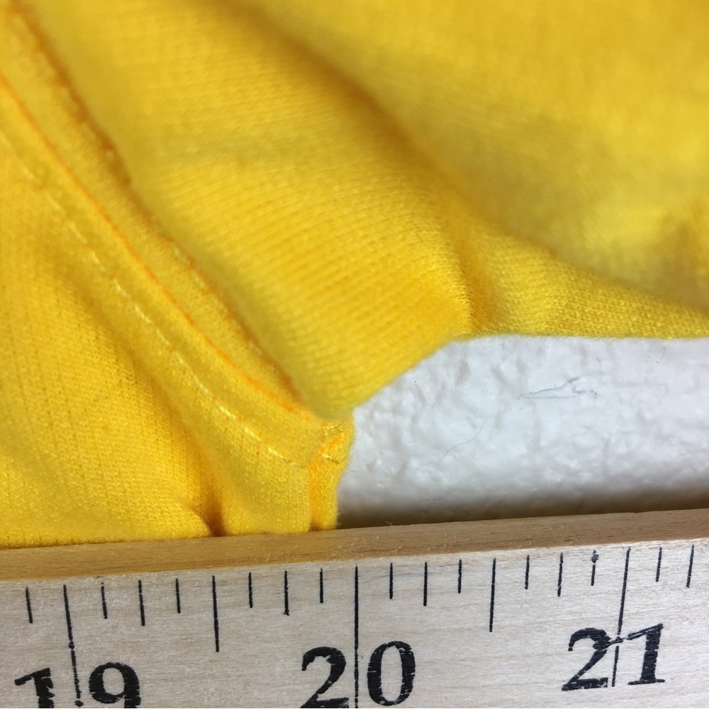 Goldish Yellow Women's Top with Orange Pumpkin Print Long Sleeve Size L - Picture 7 of 8